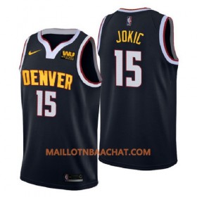 Maillot NBA Denver Nuggets Nikola Jokic 15 2018-2019 Nike Navy Swingman - Homme